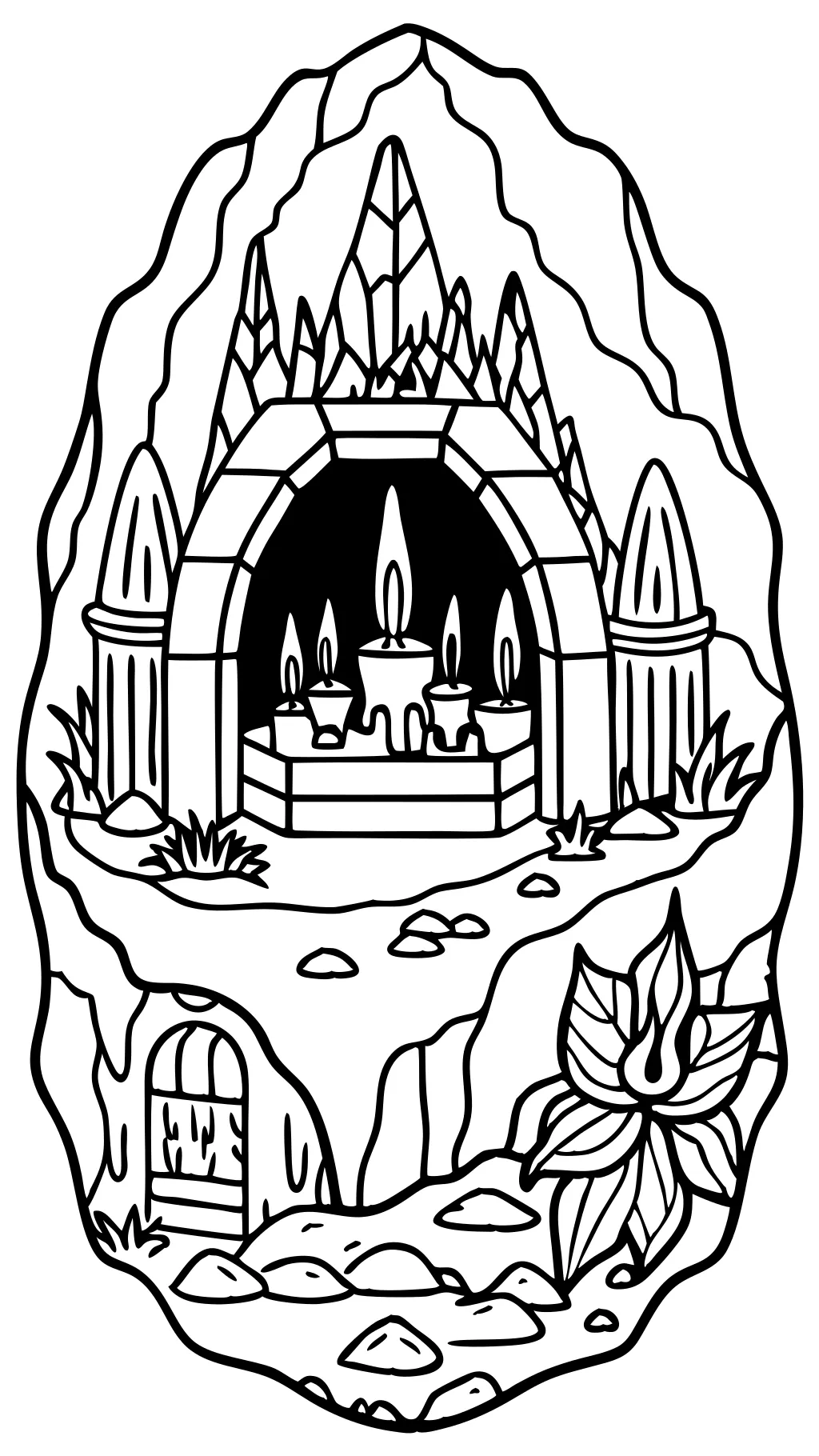 coloring pages for caves